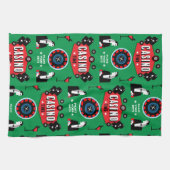 カジノ賭博トランプのポーカールーレット キッチンタオル (横)