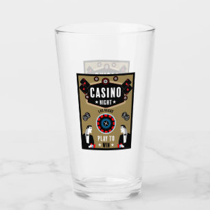 カジノ賭博トランプのポーカールーレット タンブラーグラス