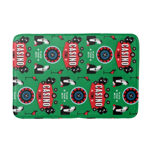 カジノ賭博トランプのポーカールーレット バスマット (正面)