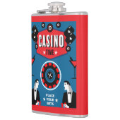 カジノ賭博トランプのポーカールーレット フラスク (左)