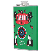 カジノ賭博トランプのポーカールーレット フラスク (左)