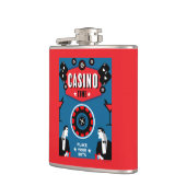 カジノ賭博トランプのポーカールーレット フラスク (左)