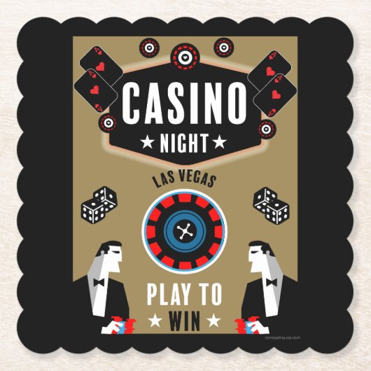 カジノ賭博トランプのポーカールーレット ペーパーコースター (正面)