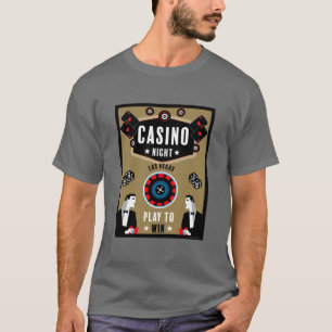 カジノ賭博トランプのポーカールーレット Tシャツ