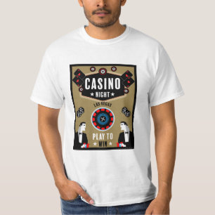 カジノ賭博トランプのポーカールーレット Tシャツ
