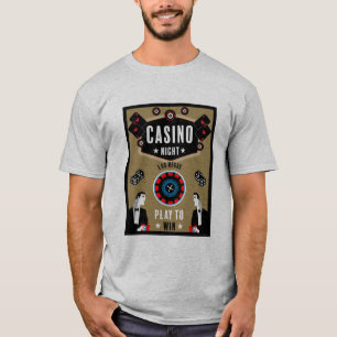 カジノ賭博トランプのポーカールーレット Tシャツ