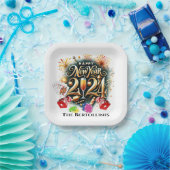 カジノ賭博ハッピーニューイヤー ペーパープレート (パーティー)