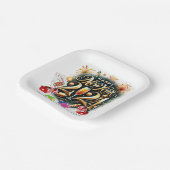 カジノ賭博ハッピーニューイヤー ペーパープレート (傾斜あり)