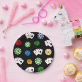 カジノ賭博パターンパーティー紙プレート ペーパープレート (パーティー)