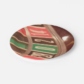 カジノ賭博ルーレットホイールヴィンテージレトロスタイル ペーパープレート (アングル)