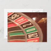 カジノ賭博ルーレットホイールヴィンテージレトロスタイル ポストカード (正面/裏面)