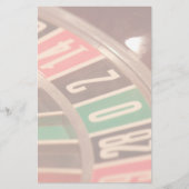 カジノ賭博ルーレットホイールヴィンテージレトロスタイル 便箋 (正面)