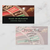 カジノ賭博ルーレットホイールヴィンテージレトロスタイル 名刺 (正面/裏面)