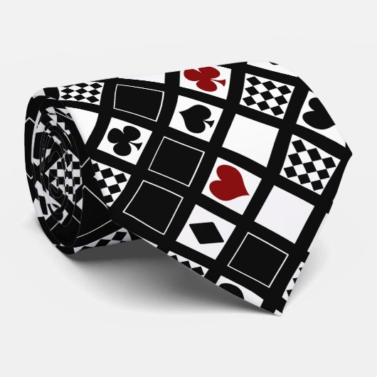 カジノ遊のカードはクラブを越えるハートに合う ネクタイ (ロール)