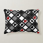 カジノ遊のカードはクラブspをハートに適合 アクセントクッション (正面)