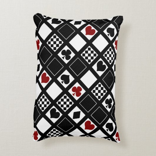 カジノ遊のカードはクラブspをハートに適合 アクセントクッション (裏面(縦))