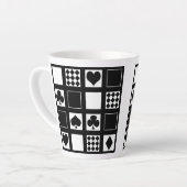 カジノ遊のカードはクラブspをハートに適合 カフェラテマグ (左アングル)