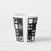 カジノ遊のカードはクラブspをハートに適合 カフェラテマグ (正面)