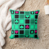 カジノ遊のカードはクラブspをハートに適合 クッション (ブランケット)