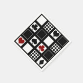 カジノ遊のカードはクラブspをハートに適合 スタンダードカクテルナプキン (角)