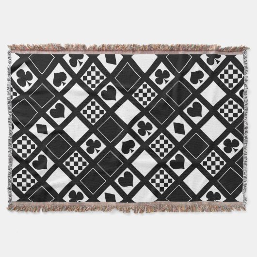 カジノ遊のカードはクラブspをハートに適合 スローブランケット (正面)