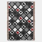 カジノ遊のカードはクラブspをハートに適合 スローブランケット (正面縦)