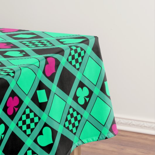 カジノ遊のカードはクラブspをハートに適合 テーブルクロス (インサイチュ)