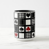 カジノ遊のカードはクラブspをハートに適合 マグカップ (中央)