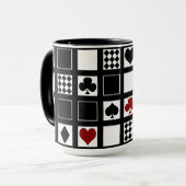 カジノ遊のカードはクラブspをハートに適合 マグカップ (正面左)