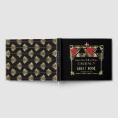 カジノ金ゴールドブラックアールデコローアリング結婚20s ゲストブック (全面)