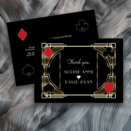 カジノ金ゴールドブラックアールデコローアリング結婚20s サンキューカード