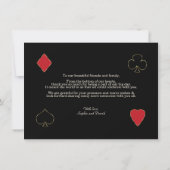 カジノ金ゴールドブラックアールデコローアリング結婚20s サンキューカード (裏面)