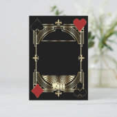 カジノ金ゴールドブラックアールデコローアリング結婚20s 出欠カード (スタンド正面)