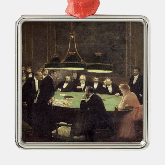 カジノ1889年の賭博部屋 メタルオーナメント (正面)