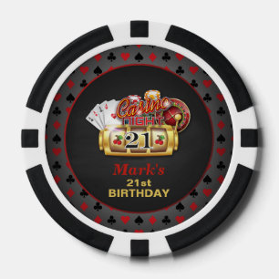 カジノ21歳誕生日トランプのポーカーチップ ポーカーチップ