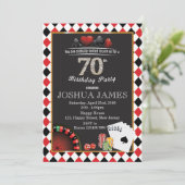 カジノ70番目の誕生日招待状 招待状 (スタンド正面)