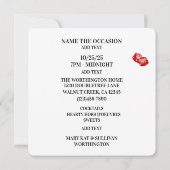 カジノ。カード.ビンゴ 招待状 (裏面)