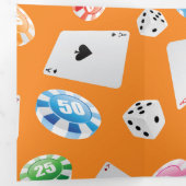 カジノ、ゲームアクセサリーのパターン3 三つ折りクリスマスカード (内部最初)