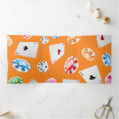 カジノ、ゲームアクセサリーのパターン3 三つ折りクリスマスカード (内部)