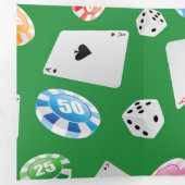 カジノ、ゲームアクセサリーのパターン4 三つ折りクリスマスカード (内部最初)