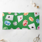 カジノ、ゲームアクセサリーのパターン4 三つ折りクリスマスカード (内部)