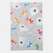 カジノ、ゲームアクセサリーのパターン8 キッチンタオル (縦)