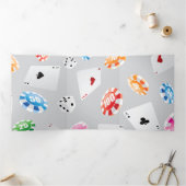 カジノ、ゲームアクセサリーのパターン8 三つ折りクリスマスカード (内部)