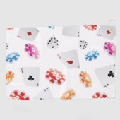 カジノ、ゲームアクセサリーの模様 ゴルフタオル (横)