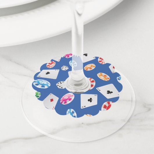 カジノ、ゲームアクセサリーパターン6 ワイングラスタグ (クローズアップ)