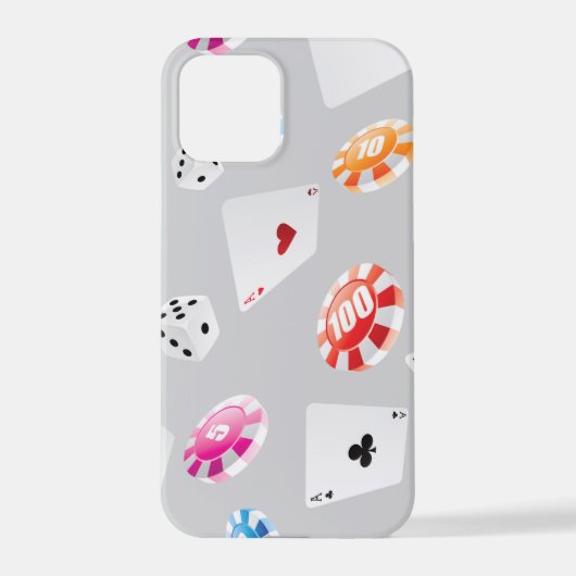 カジノ、ゲームアクセサリーパターン8 iPhoneケース (裏面)
