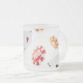 カジノ、ゲームアクセサリーパターン フロストグラスマグカップ (正面右)