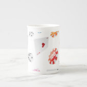 カジノ、ゲームアクセサリーパターン ボーンチャイナマグカップ (正面)