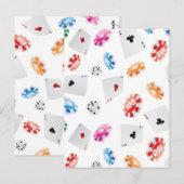 カジノ、ゲームアクセサリーパターン ポストカード (正面/裏面)