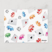 カジノ、ゲームアクセサリーパターン ポストカード (裏面)